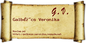 Galbács Veronika névjegykártya